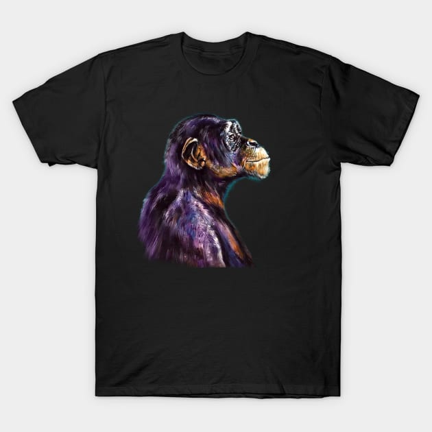 Chimp T-Shirt by garymcmullanart